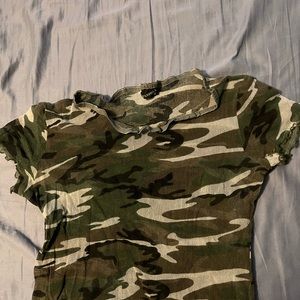 Pandora Camo Crop Top, Sz Juniors M